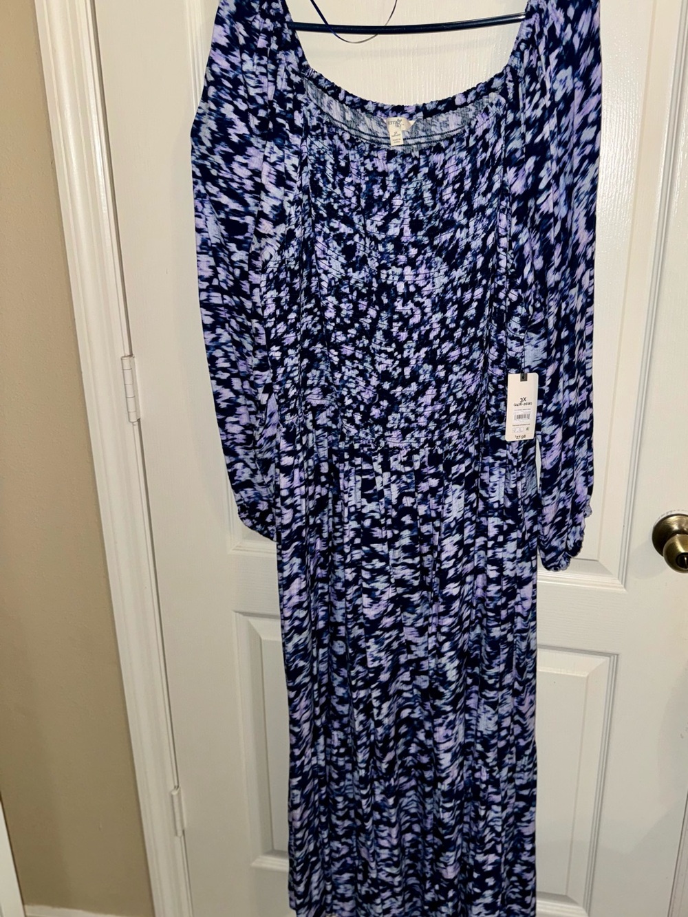 Women's Purple Floral Maxi Dress - Unknown Brand